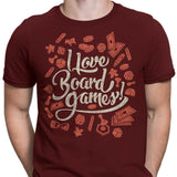 I Love Board Games - Men's Apparel