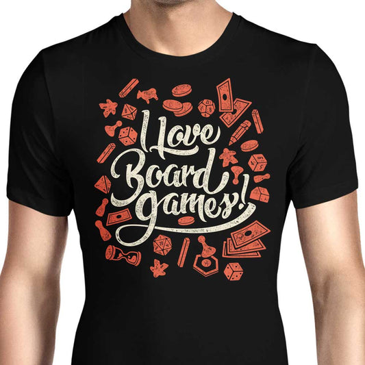 I Love Board Games - Men's Apparel