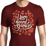 I Love Board Games - Men's Apparel