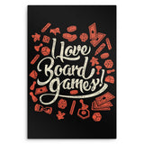 I Love Board Games - Metal Print