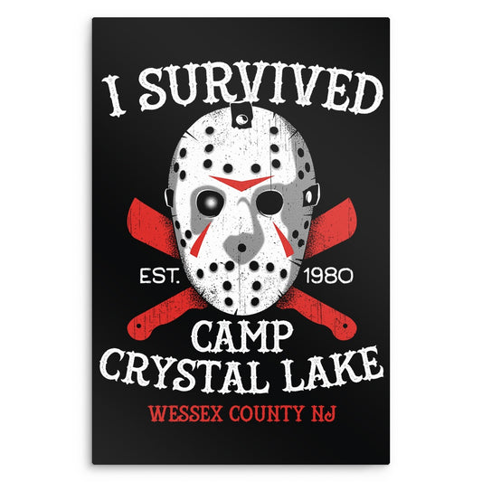 I Survived Camp Crystal Lake - Metal Print