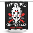 I Survived Camp Crystal Lake - Shower Curtain