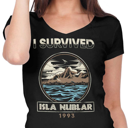 I Survived Isla Nublar - Women's V-Neck