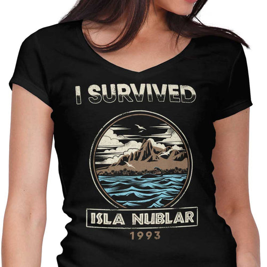 I Survived Isla Nublar - Women's V-Neck