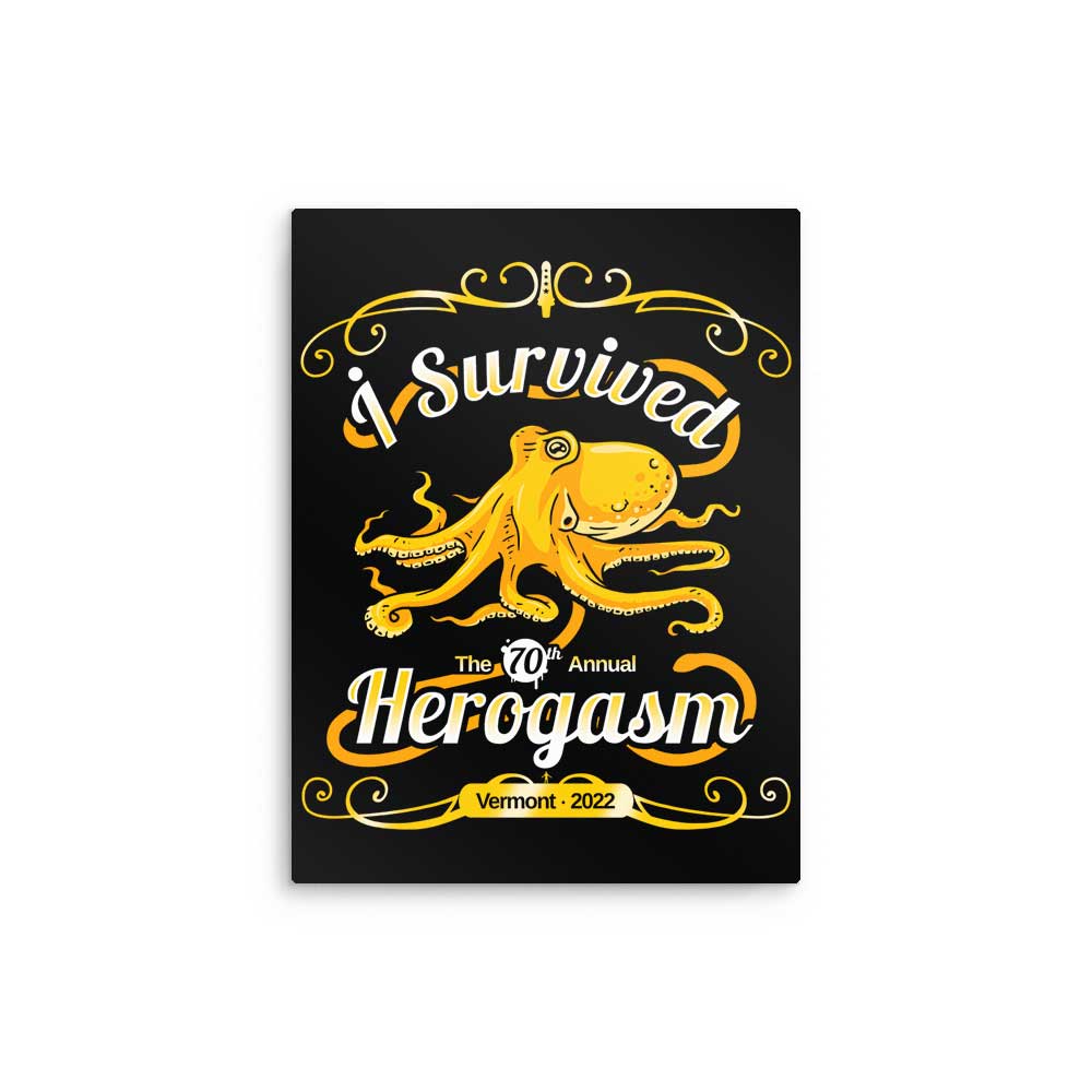 I Survived the Hero Gathering - Metal Print