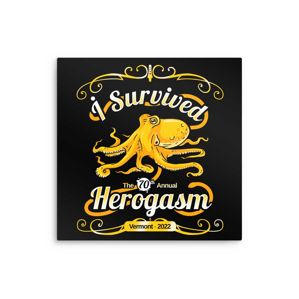 I Survived the Hero Gathering - Metal Print