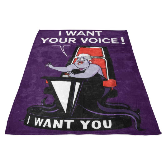 I Want Your Voice - Fleece Blanket