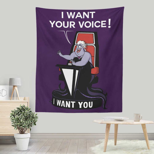 I Want Your Voice - Wall Tapestry