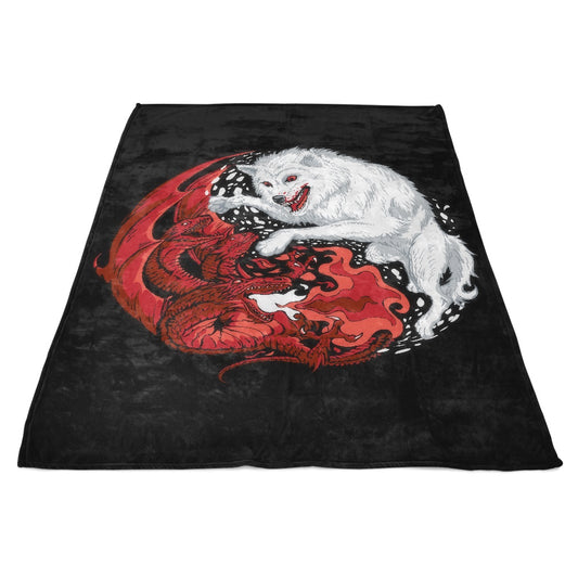 Ice and Fire - Fleece Blanket