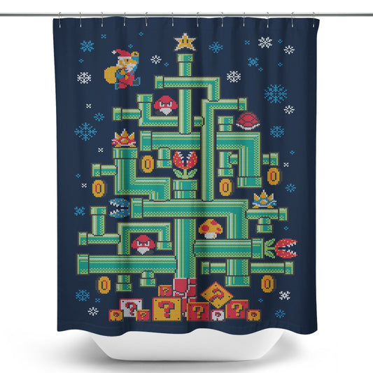 It's a Tree Mario - Shower Curtain