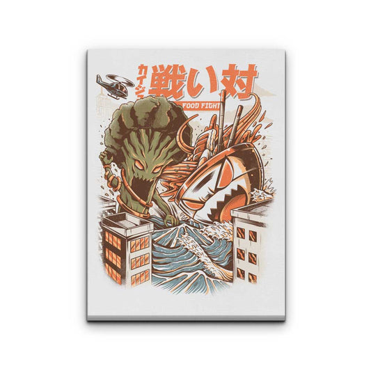 Kaiju Food Fight - Canvas Print