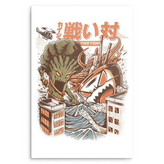 Kaiju Food Fight - Metal Print