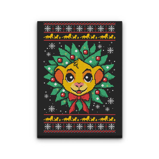 Lion Christmas - Canvas Print