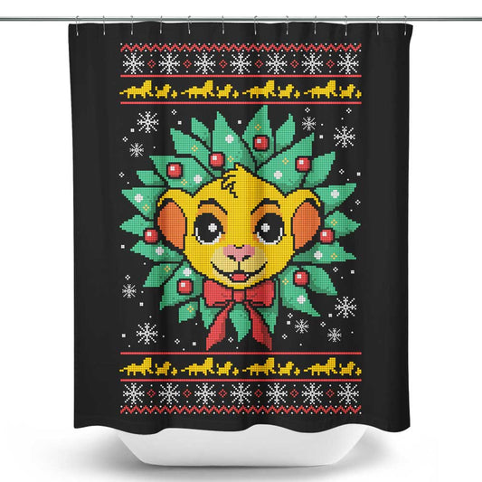 Lion Christmas - Shower Curtain