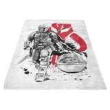 Lone Hunter and Cup - Fleece Blanket