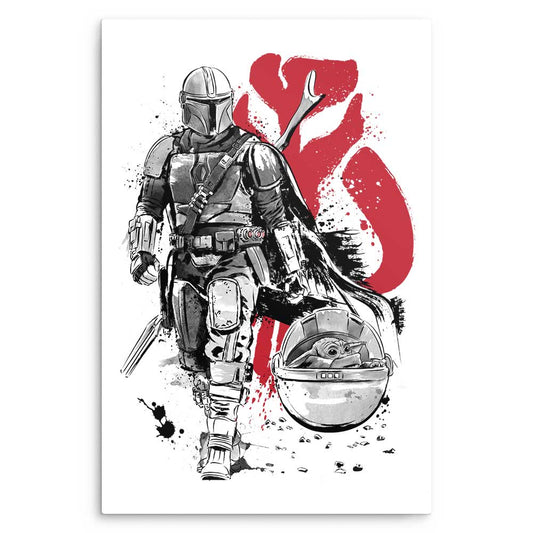 Lone Hunter and Cup - Metal Print