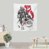 Lone Hunter and Cup - Wall Tapestry