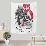 Lone Hunter and Cup - Wall Tapestry