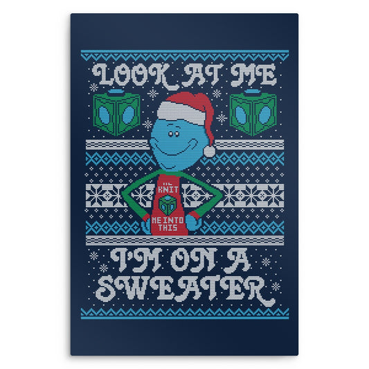 Look at Me Sweater - Metal Print