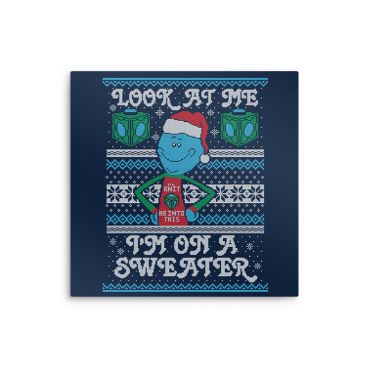 Look at Me Sweater - Metal Print