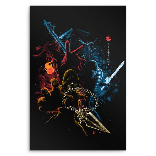 Mortal Fighters - Metal Print