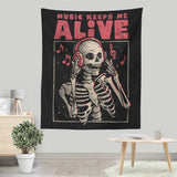 Music Keeps Me Alive - Wall Tapestry