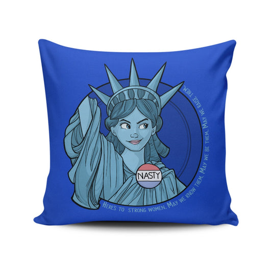 Nasty Lady Liberty - Throw Pillow