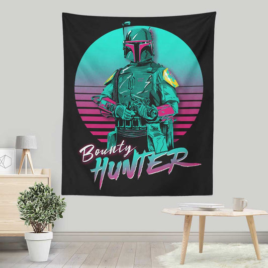 Neon Bounty Hunter - Wall Tapestry