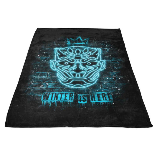 Neon Ice King - Fleece Blanket