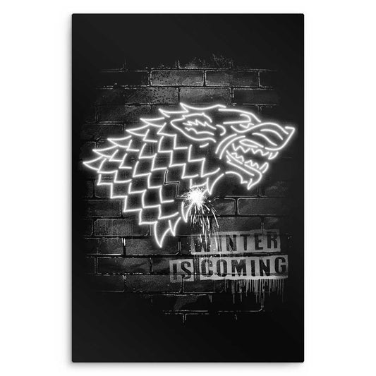 Neon Wolf - Metal Print