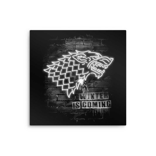 Neon Wolf - Metal Print