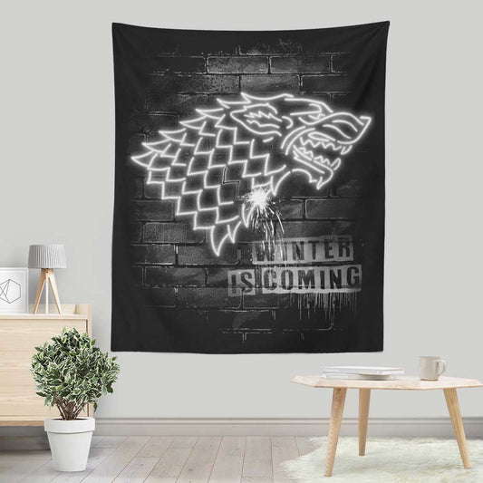 Neon Wolf - Wall Tapestry