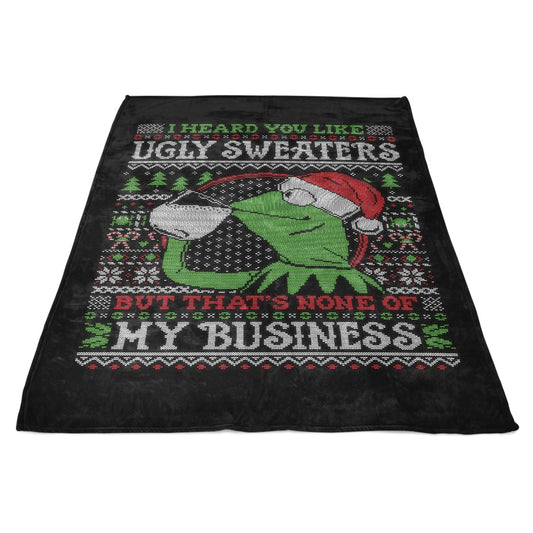 None of Your Business - Fleece Blanket