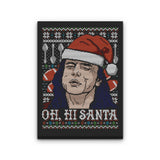 Oh Hi, Santa - Canvas Print