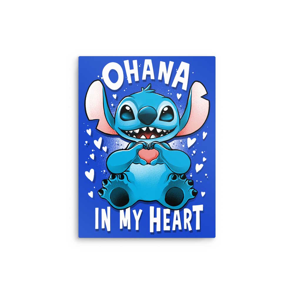 Ohana in My Heart - Metal Print