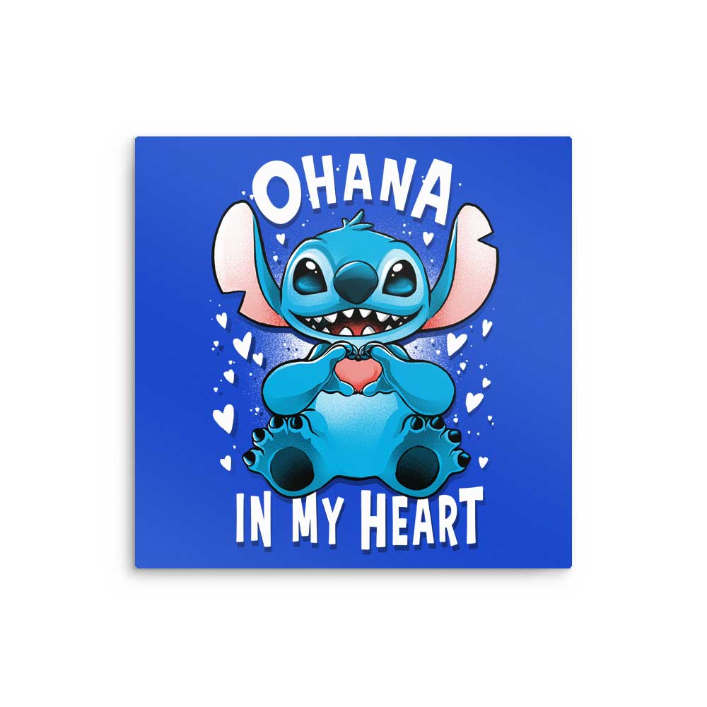 Ohana in My Heart - Metal Print