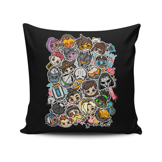 Overcute Heroes - Throw Pillow