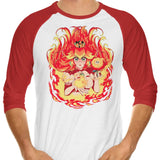 Peach Fire - 3/4 Sleeve Raglan T-Shirt