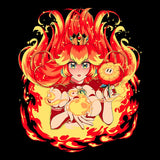 Peach Fire - Throw Pillow