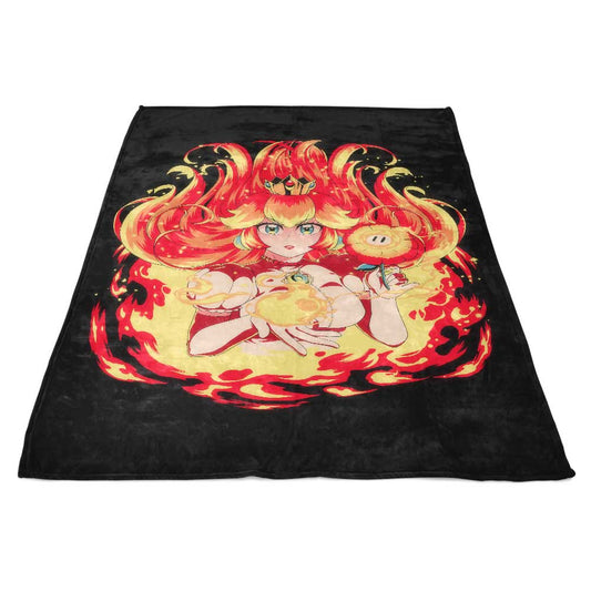 Peach Fire - Fleece Blanket