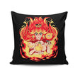 Peach Fire - Throw Pillow