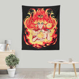 Peach Fire - Wall Tapestry