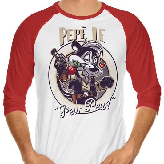 Pepe le Pew Pew - 3/4 Sleeve Raglan T-Shirt