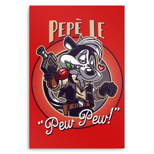 Pepe le Pew Pew - Metal Print