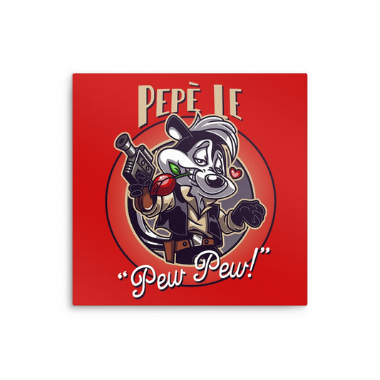 Pepe le Pew Pew - Metal Print