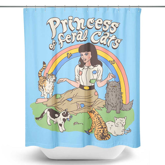 Princess of Feral Cats - Shower Curtain