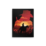 Red Dead Sunset - Metal Print