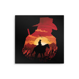 Red Dead Sunset - Metal Print