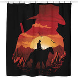 Red Dead Sunset - Shower Curtain