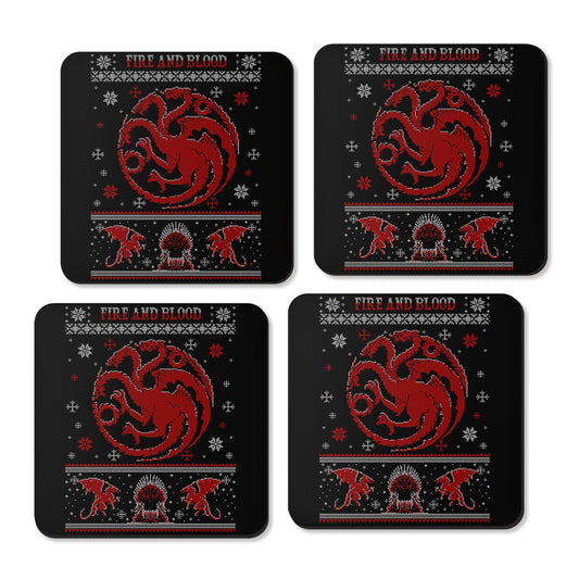 Red Dragon Sweater - Coasters